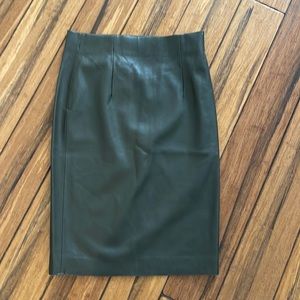 Philosophy Olive green faux leather skirt NWT